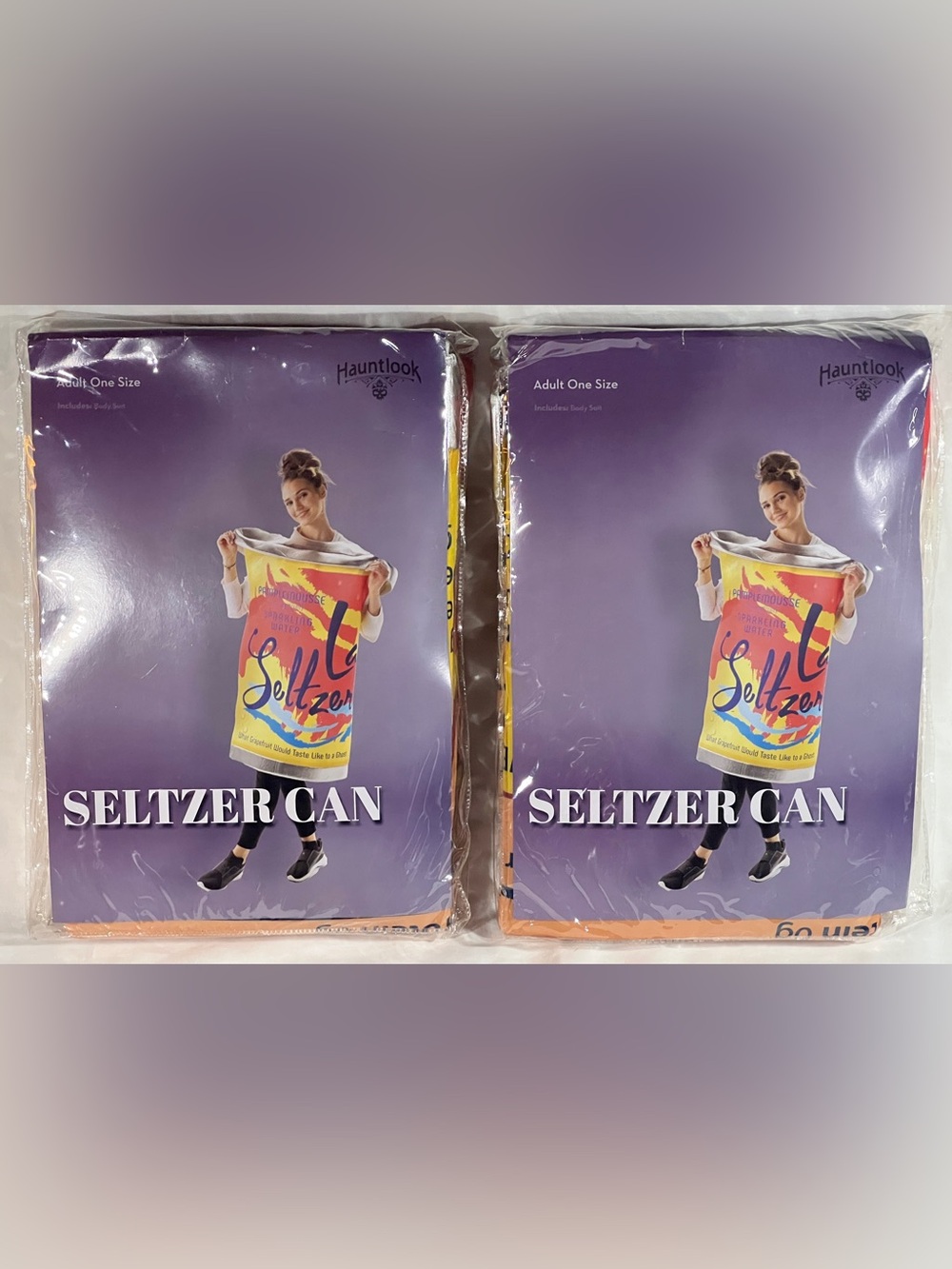NOS 2 Seltzer Can Matching Costumes One Size Unisex Adult Halloween by Hauntlook